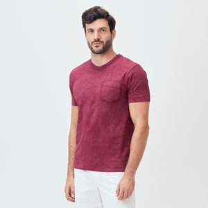 Camiseta Com Bolso Tinturada Vermelha Original Penguin