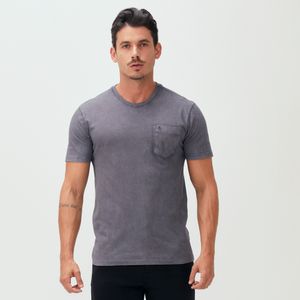 Camiseta Com Bolso Tinturada Preta Original Penguin
