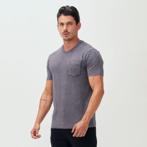 Camiseta Com Bolso Tinturada Preta Original Penguin