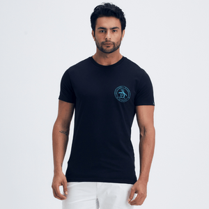 Camiseta Estampada Carimbo Preta Original Penguin